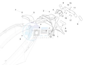 FLY 150 (NAFTA) drawing Rear cover - Splash guard