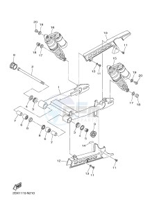 XVS950XR-A SCR950 SCR950 (BL34) drawing REAR ARM & SUSPENSION