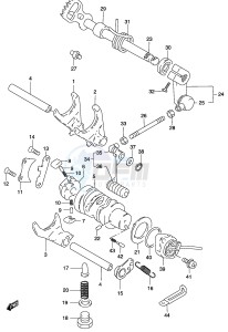 GZ250 (P34) drawing GEAR SHIFTING