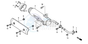 NSS250EX FORZA EX drawing EXHAUST MUFFLER