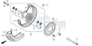 VT1100C3 drawing FRONT WHEEL