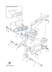 TT-R110E (B516 B517 B518 B518) drawing REAR ARM & SUSPENSION