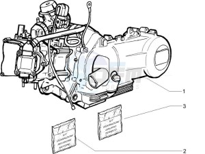 X9 125 Evolution powered drawing Engine assembly