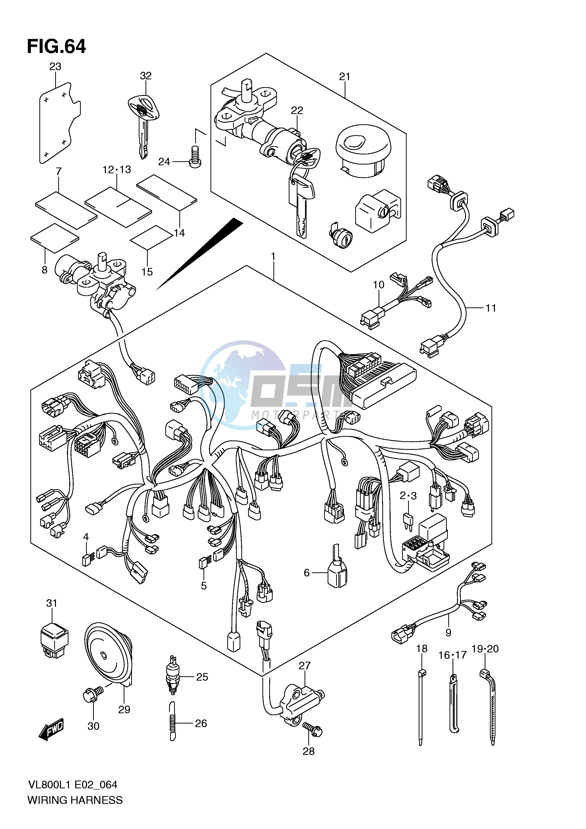 WIRING HARNESS (VL800UEL1 E19)