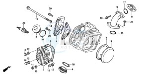 XR70R drawing CYLINDER HEAD COVER