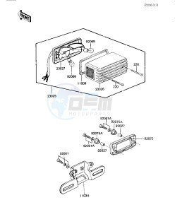 ZX 550 A [GPZ] (A1-A3) [GPZ] drawing TAILLIGHT