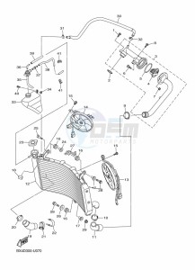 YZF-R1 (BX4D) drawing RADIATOR & HOSE