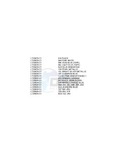 LT230E (E1) drawing * COLOR CHART *