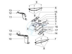 Runner 125 VX 4t Race drawing Central cover - Footrests