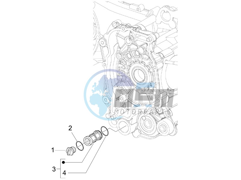 Flywheel magneto cover - Oil filter