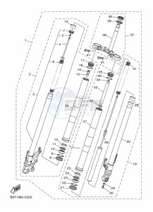 MT-25 MTN250-A (B4W1) drawing FRONT FORK