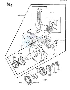 KL 600 A [KL600] (A1) [KL600] drawing CRANKSHAFT