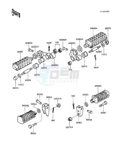 KZ 750 E (E2-E3) drawing FOOTRESTS -- 81 -82 KZ750-E2_E3- -