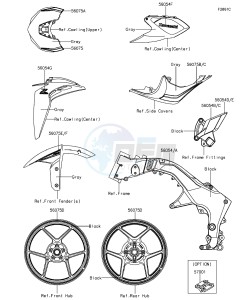 Z1000 ABS ZR1000GGF FR GB XX (EU ME A(FRICA) drawing Decals(Red)