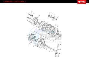 RS2-125-MATRIX-PRO-GREEN drawing CLUTCH  Yamaha 125 4t Euro 3