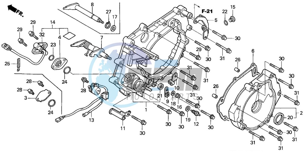 REAR CRANKCASE COVER