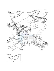 KLX250 KLX250SEF XX (EU ME A(FRICA) drawing Side Covers/Chain Cover