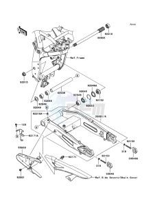 Z1000 ZR1000B8F FR GB XX (EU ME A(FRICA) drawing Swingarm