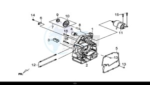 GTS 300I ABS (LN30W9-EU) (L7-M0) drawing R. CRANK CASE COMP / GTS 300I ABS (LN30W9-EU) (L7-M0)