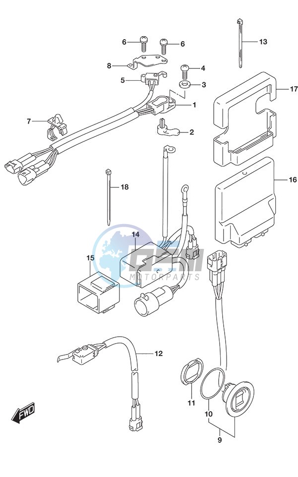 PTT Switch/Engine Control Unit