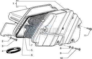 Hexagon 150 EXV1T 150cc drawing Air Cleaner