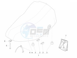 Liberty 125 4t Delivery e3 Single drawing Saddle/seats