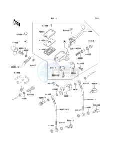 ZX 1100 D [NINJA ZX-11] (D1-D3) [NINJA ZX-11] drawing FRONT MASTER CYLINDER