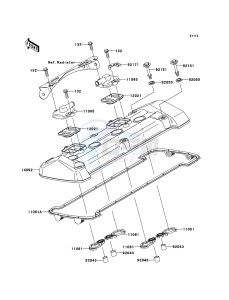 Z750R ABS ZR750PCF UF (UK FA) XX (EU ME A(FRICA) drawing Cylinder Head Cover