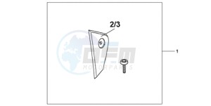 CBR1000RAA France - (F / ABS CMF HRC) drawing FAIRING SCUFF PAD