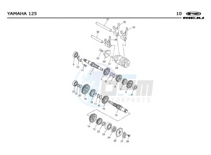 SMX-125-4T-BLUE drawing GEARBOX  Yamaha 125 4T EURO2