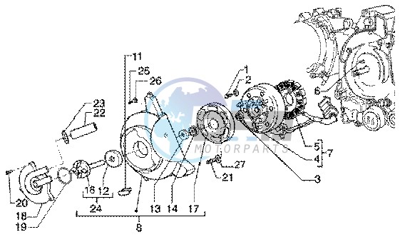 Flywheel magneto