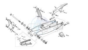 SENDA R BAJA - 125 CC 4T BAJA EU2 & EU3 drawing REAR SWING ARM MY07/08/09