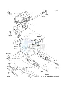 ZR 1000 B [Z1000] (7F-8F) 0B8F drawing SWINGARM