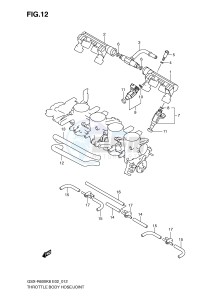 GSX-R600 (E2) drawing THROTTLE BODY HOSE JOINT