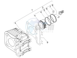 Zip & Zip 100 drawing Cylinder-piston-wrist pin unit