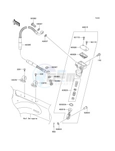 KX 125 M (M1) drawing REAR MASTER CYLINDER