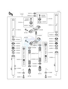 KX 80 R T [KX80 SMALL AND BIG WHEEL] (R1-T1) [KX80 SMALL AND BIG WHEEL] drawing FRONT FORK-- KX80-R1- -