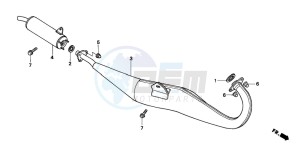 NSR75 drawing EXHAUST MUFFLER