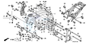 CB600F3A UK - (E / MKH ST) drawing FRAME BODY