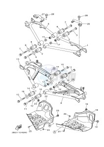 YFM700FWAD YFM700PHE GRIZZLY 700 EPS HUNTER (2BGA) drawing REAR ARM