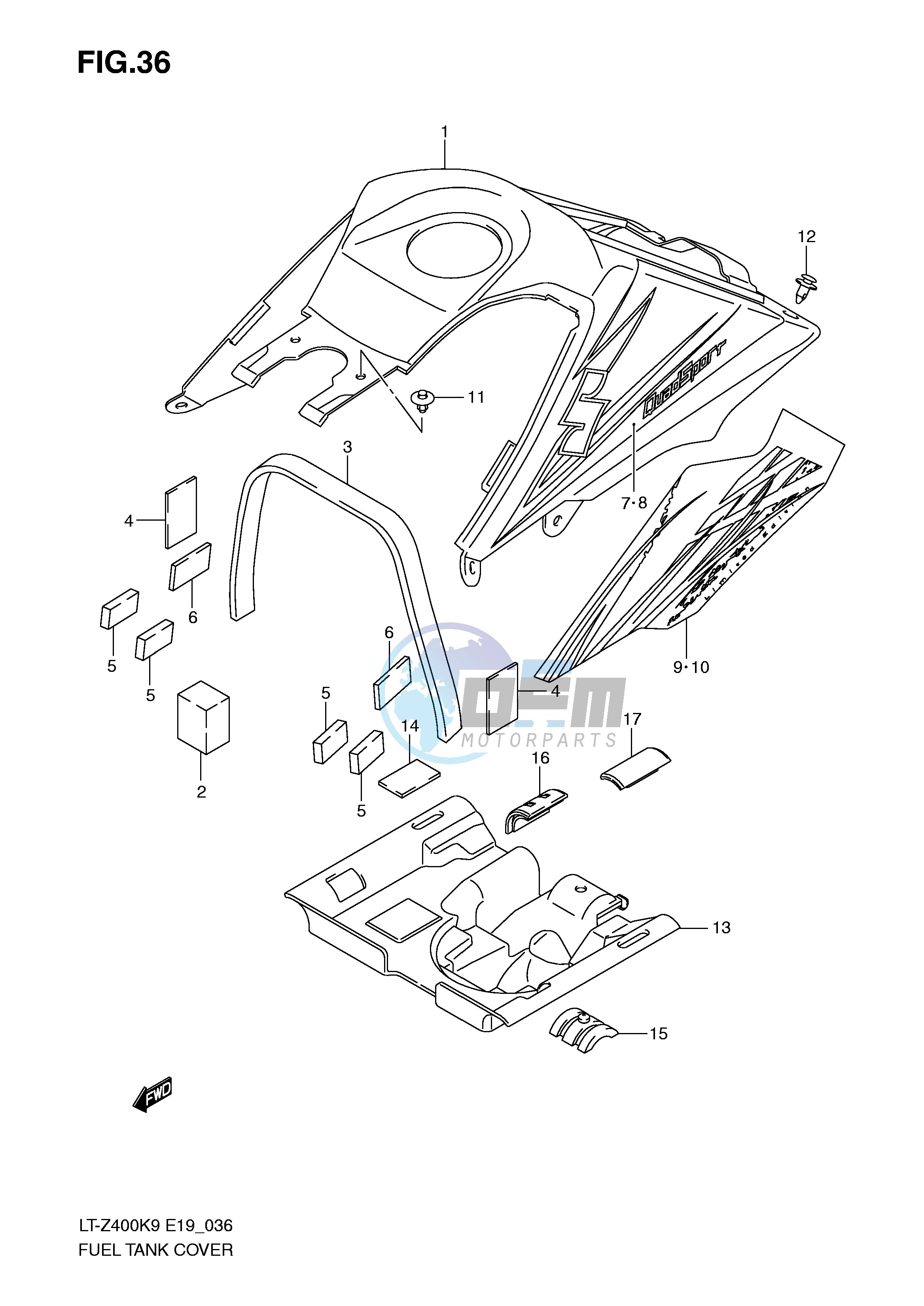 FUEL TANK COVER (MODEL K9)