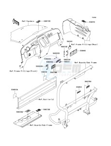 KAF400 C [MULE 610 4X4 HARDWOODS GREEN HD] (C1) C1 drawing LABELS