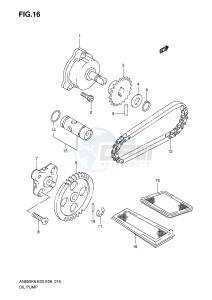 AN650 (E3-E28) Burgman drawing OIL PUMP