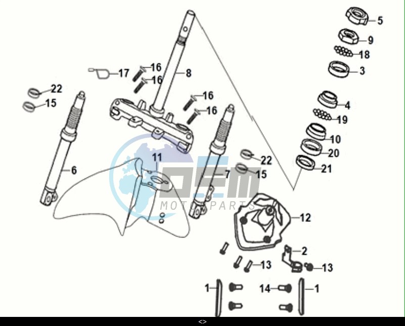 STEERING STEM - FRONT CUSHION