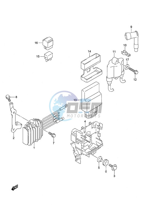 Rectifier/Ignition Coil Non-Remote Control