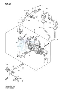 VL800C INTRUDER EU drawing THROTTLE BODY