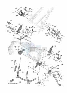 TRACER 9 GT MTT890D (BAP1) drawing STAND & FOOTREST