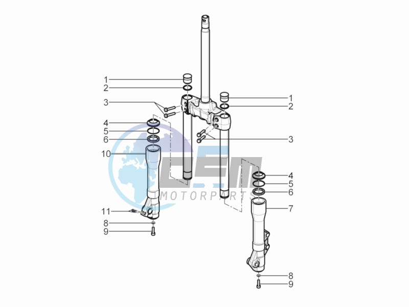 Fork's components (Kayaba)