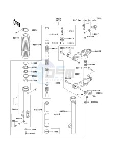 KL 650 A [KLR650] (A15-A19) [KLR650] drawing FRONT FORK