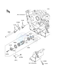 VN900_CLASSIC VN900B8F GB XX (EU ME A(FRICA) drawing Gear Change Drum/Shift Fork(s)